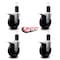 Service Caster 5'' Soft Rubber Swivel 1-5/8'' Expanding Stem Caster Set Total Lock Brake, 4PK SCC-EXTTL20S514-SRS-158-4 - alternate 3